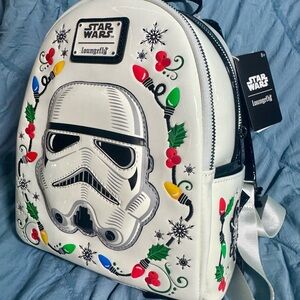 Loungefly Star Wars Stormtrooper Holiday Kids Backpack - White and Black